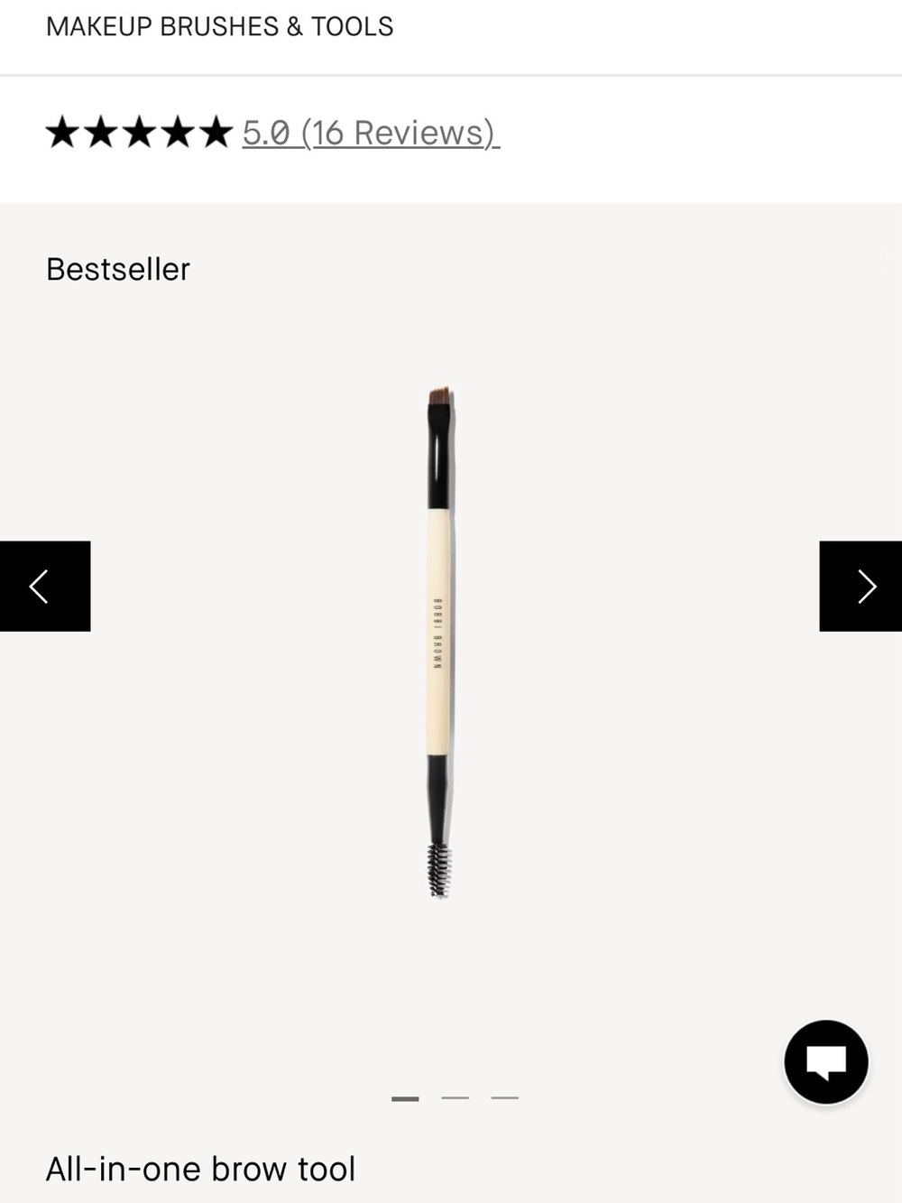 NWT BOBBI BROWN Dual-Ended Eyebrow Definer & Groomer Brush